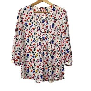PARAPHRASE Ditsy Floral Relaxed Fit Blouse, Size Small